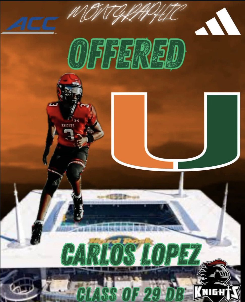 Miami Sends Scholarship Offer To 2029 DB Carlos Lopez
