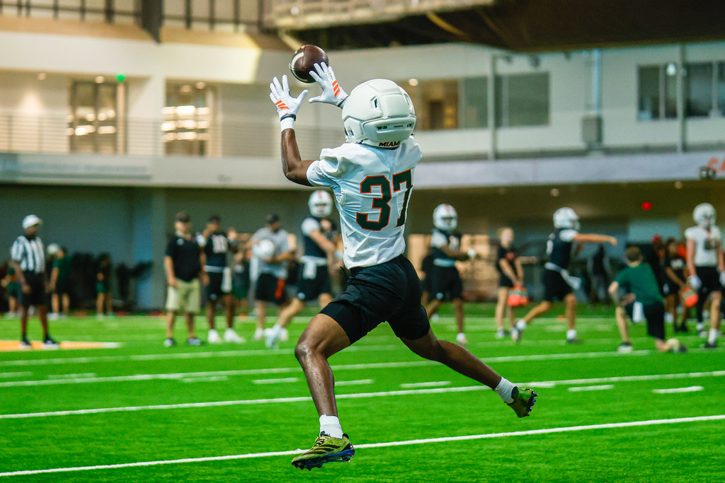 Miami puts expanded indoor practice facility to work